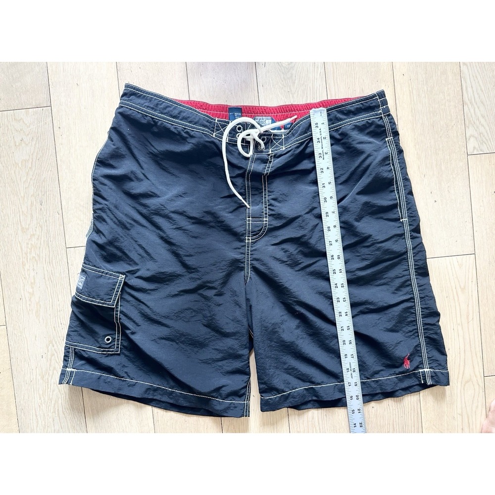 Vintage Ralph Lauren Polo Sport Black Swim Trunks Shorts Mens XL - Picture 2 of 9